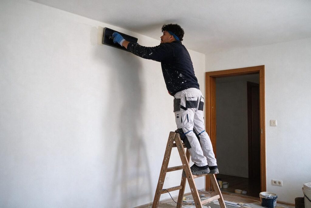 Frisch ausgemalter Wohnraum, Malerarbeiten für Privatkunden in St. Pölten